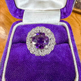 Vintage Amethyst & Rose Cut Diamond Ring sold by Doyle and Doyle an antique and vintage jewelry boutique
