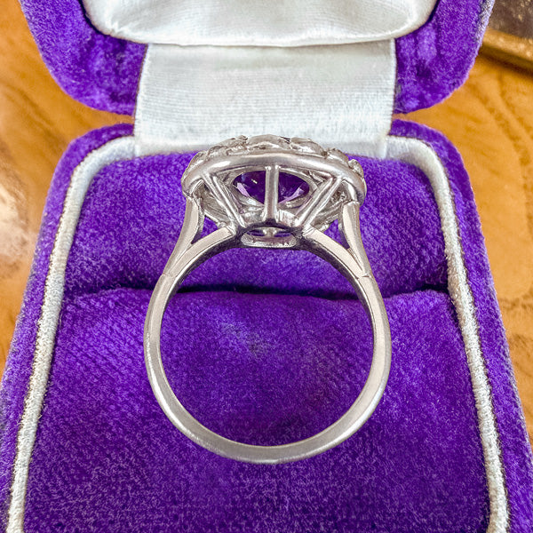 Vintage Amethyst & Rose Cut Diamond Ring sold by Doyle and Doyle an antique and vintage jewelry boutique