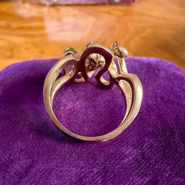 Vintage Diamond Squiggle Ring sold by Doyle and Doyle an antique and vintage jewelry boutique