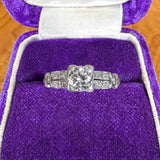 Art Deco Engagement Ring, Old Euro 0.45ct. sold by Doyle and Doyle an antique and vintage jewelry boutique
