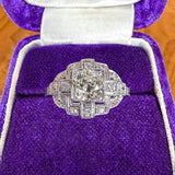 Art Deco Engagement Ring, RBC 0.50. sold by Doyle and Doyle an antique and vintage jewelry boutique