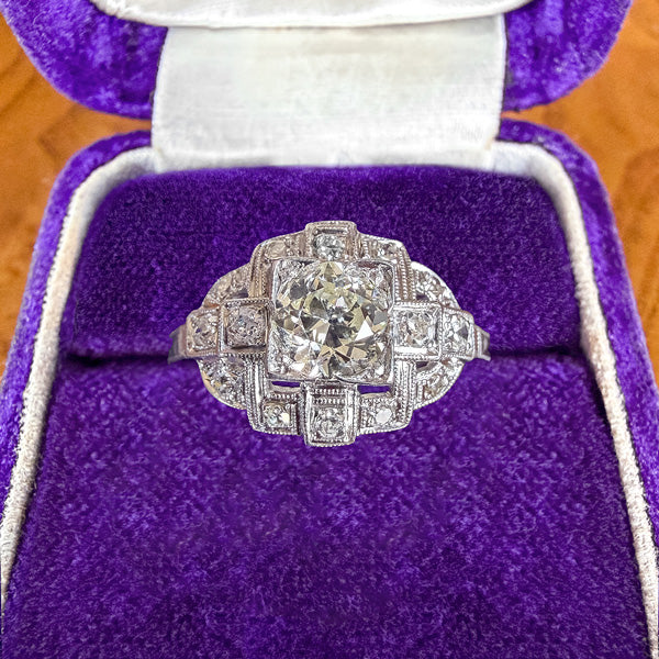 Art Deco Engagement Ring, RBC 0.50. sold by Doyle and Doyle an antique and vintage jewelry boutique