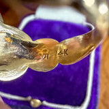 Antique Art Nouveau Lion Ring with Blue Enamel, sold by Doyle & Doyle antique and vintage jewelry boutique