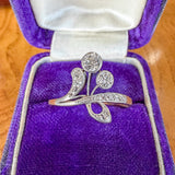 Art Nouveau Diamond Whiplash Ring. sold by Doyle and Doyle an antique and vintage jewelry boutique