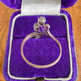 Art Nouveau Diamond Whiplash Ring. sold by Doyle and Doyle an antique and vintage jewelry boutique
