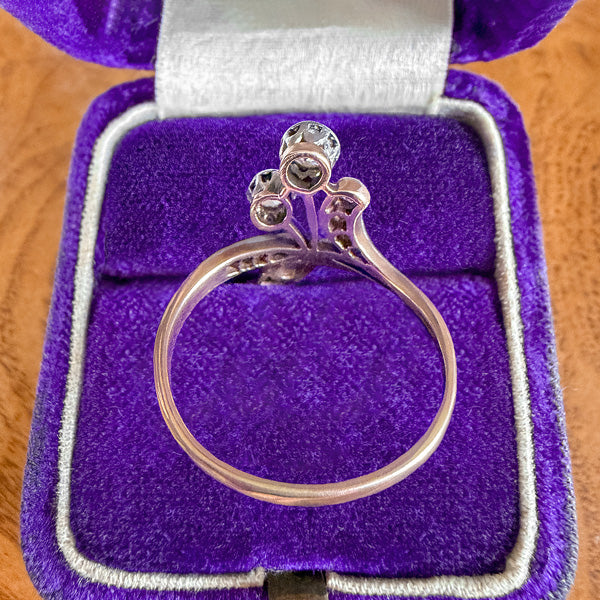 Art Nouveau Diamond Whiplash Ring. sold by Doyle and Doyle an antique and vintage jewelry boutique