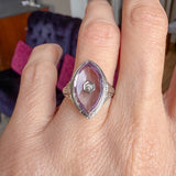 Art Deco Diamond & Amethyst Ring sold by Doyle and Doyle an antique and vintage jewelry boutique