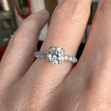 Vintage Engagement Ring, Old Euro 0.94ct. sold by Doyle and Doyle an antique and vintage jewelry boutique
