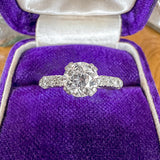Vintage Engagement Ring, Old Euro 0.94ct. sold by Doyle and Doyle an antique and vintage jewelry boutique