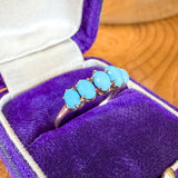 Victorian Turquoise Five Stone Ring sold by Doyle and Doyle an antique and vintage jewelry boutique
