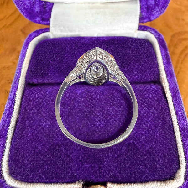 Art Deco Marquise Diamond Ring sold by Doyle and Doyle an antique and vintage jewelry boutique