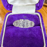 Vintage Diamond Ring, Asscher 1.30ct. sold by Doyle and Doyle an antique and vintage jewelry boutique