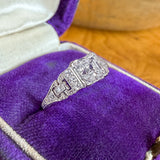 Vintage Diamond Ring, Asscher 1.30ct. sold by Doyle and Doyle an antique and vintage jewelry boutique