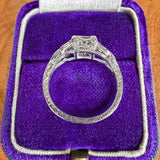 Vintage Diamond Ring, Asscher 1.30ct. sold by Doyle and Doyle an antique and vintage jewelry boutique