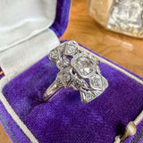 Art Deco Diamond Dinner Ring sold by Doyle and Doyle an antique and vintage jewelry boutique