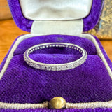 Vintage Diamond Eternity Band Ring, Size 7 1/2