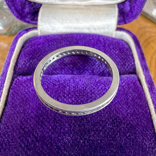 Vintage Diamond Eternity Band Ring sold by Doyle and Doyle an antique and vintage jewelry boutique