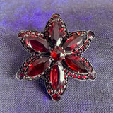 Vintage Bohemian Garnet Star Brooch, sold by Doyle & Doyle antique and vintage jewelry boutique