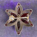 Vintage Bohemian Garnet Star Brooch, sold by Doyle & Doyle antique and vintage jewelry boutique