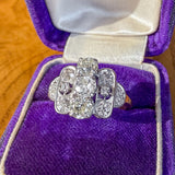 Vintage Geometric Diamond Cluster Ring, from Doyle & Doyle vintage and antique jewelry boutique