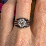 Art Deco Diamond Ring, Old Euro 2.10ct. sold by Doyle and Doyle an antique and vintage jewelry boutique