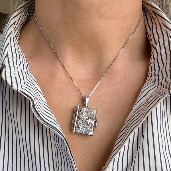 Victorian Book Locket Pendant