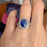 Antique Sapphire & Diamond Ring, 3.50ct. sold by Doyle and Doyle an antique and vintage jewelry boutique