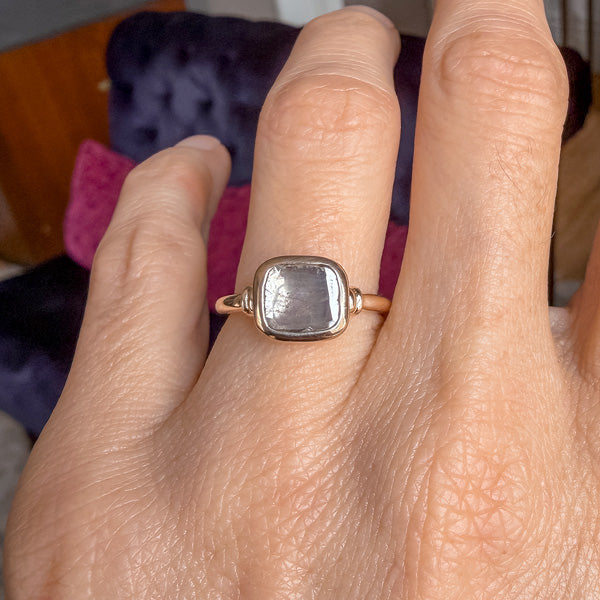 Portrait Cut Diamond Ring in gold, sold by Doyle & Doyle antique and vintage jewelry boutique