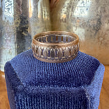 Vintage Patterned Two-toned Wedding Band Ring sold by Doyle and Doyle an antique and vintage jewelry boutique