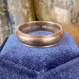 Vintage Half Round Millegrained Wedding Band Ring sold by Doyle and Doyle an antique and vintage jewelry boutique