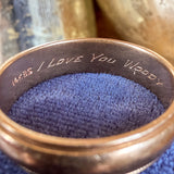 Vintage Half Round Millegrained Wedding Band Ring sold by Doyle and Doyle an antique and vintage jewelry boutique