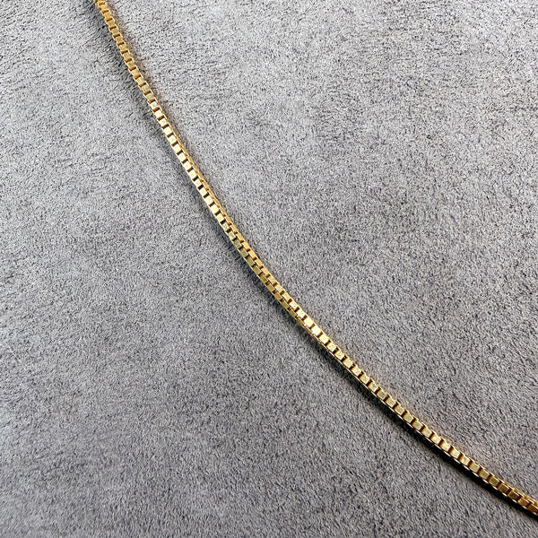 Vintage Box Link Chain Necklace sold by Doyle and Doyle an antique and vintage jewelry boutique