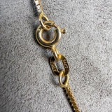 Vintage Box Link Chain Necklace sold by Doyle and Doyle an antique and vintage jewelry boutique