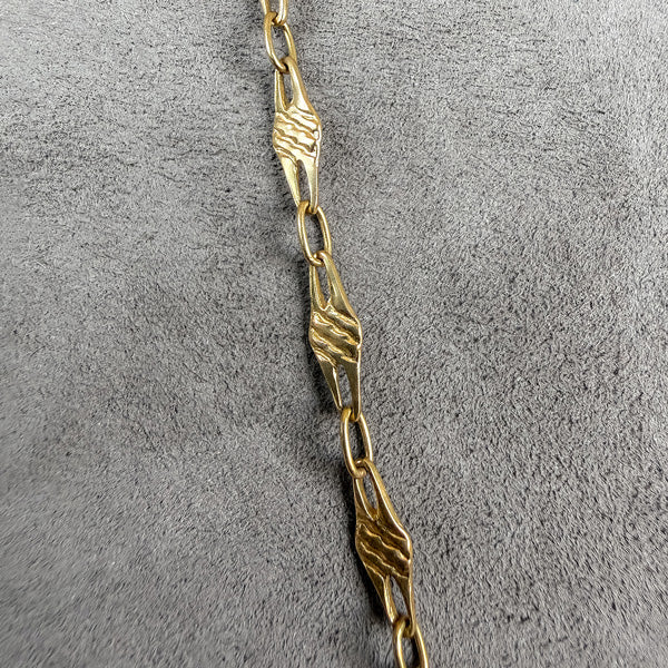 Vintage Fancy Link Gold Chain Necklace, sold by Doyle & Doyle antique and vintage jewelry boutique