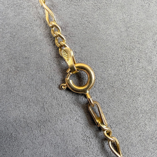 Vintage Gold Figaro Link Chain Necklace, sold by Doyle & Doyle antique and vintage jewelry boutique