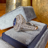 Estate Ceylon Sapphire and diamond ring, sold by Doyle & Doyle antique and vintage jewelry boutique