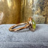 Vintage Oval Green Cat's Eye Ring, sold by Doyle & Doyle antique and vintage jewelry boutique