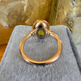 Vintage Oval Green Cat's Eye Ring, sold by Doyle & Doyle antique and vintage jewelry boutique