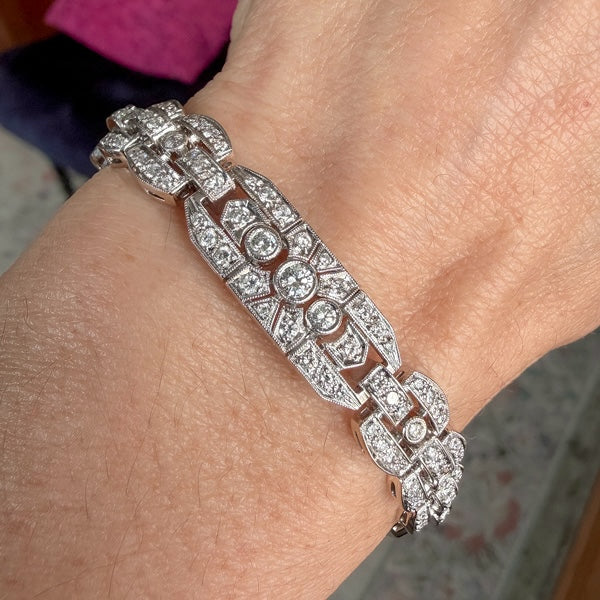 Vintage Diamond Bracelet, sold by Doyle & Doyle antique and vintage jewelry boutique