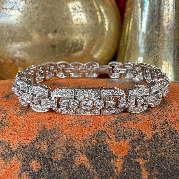 Vintage Diamond Bracelet, sold by Doyle & Doyle antique and vintage jewelry boutique
