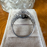 Art Deco Diamond & Sapphire Ring sold by Doyle and Doyle an antique and vintage jewelry boutique