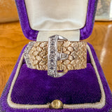 Vintage Diamond Buckle Ring sold by Doyle and Doyle an antique and vintage jewelry boutique