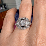 Art Deco Diamond Ring, Asscher 0.84ct. sold by Doyle and Doyle an antique and vintage jewelry boutique