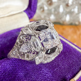 Art Deco Diamond Ring, Asscher 0.84ct. sold by Doyle and Doyle an antique and vintage jewelry boutique