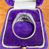Art Deco Diamond Ring, Asscher 0.84ct. sold by Doyle and Doyle an antique and vintage jewelry boutique