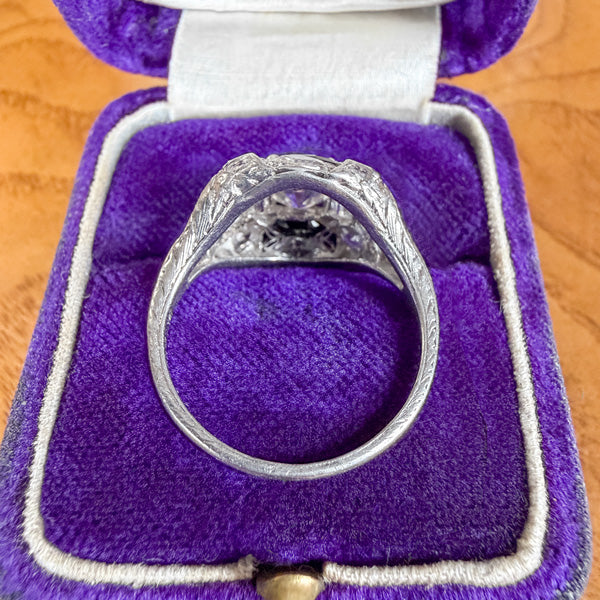 Art Deco Diamond Ring, Asscher 0.84ct. sold by Doyle and Doyle an antique and vintage jewelry boutique