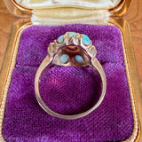 Vintage Opal Cluster Ring in yellow gold, sold by Doyle & Doyle antique and vintage jewelry boutique