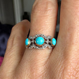 Antique Victorian Turquoise & Diamond Ring, from Doyle & Doyle antique and vintage jewelry boutique