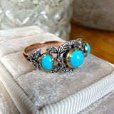 Antique Victorian Turquoise & Diamond Ring, from Doyle & Doyle antique and vintage jewelry boutique