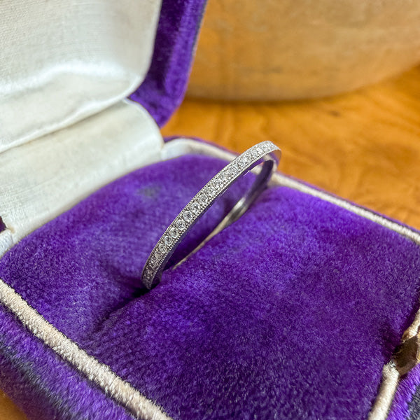 Diamond Eternity Band Platinum sold by Doyle and Doyle an antique and vintage jewelry boutique